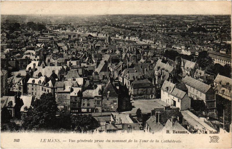 Carte postale ancienne Le Mans vue generale au Mans