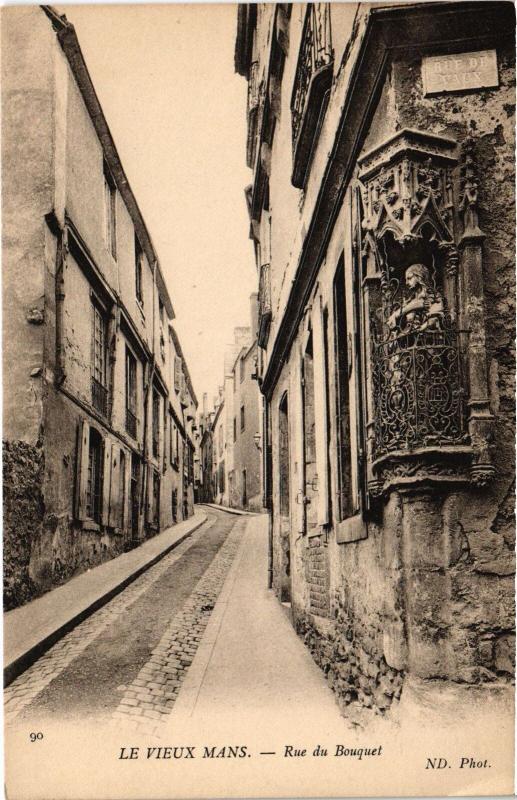 Carte postale ancienne Le Mans Rue du Bouquet au Mans