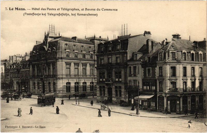 Carte postale ancienne Le Mans Hotel des Postes et Telegraphes au Mans