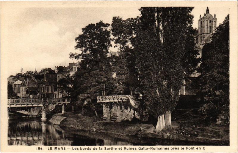 Carte postale ancienne Le Mans Ruines Gallo Romaines au Mans