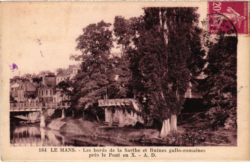 Carte postale ancienne Le Mans Ruines Gallo Romaines au Mans