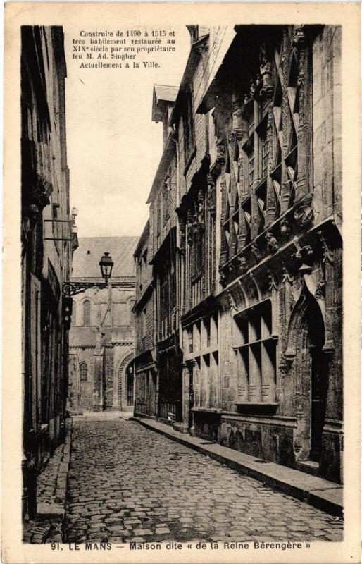 Carte postale ancienne Le Mans Maison de la Reine Berengere au Mans