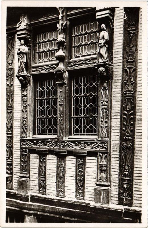 Carte postale ancienne Le Mans Maison de la Reine Berengere Detail au Mans