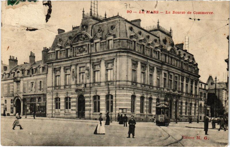 Carte postale ancienne Le Mans la Bourse de Commerce au Mans