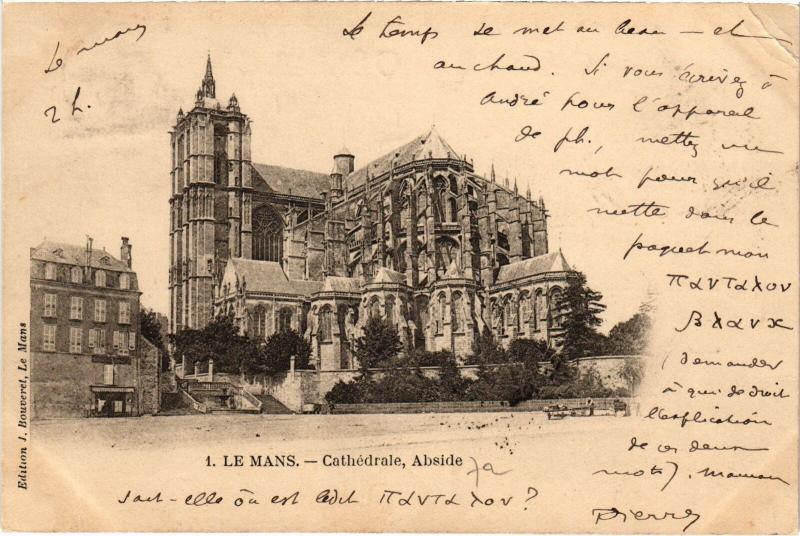 Carte postale ancienne Le Mans la Cathedrale au Mans