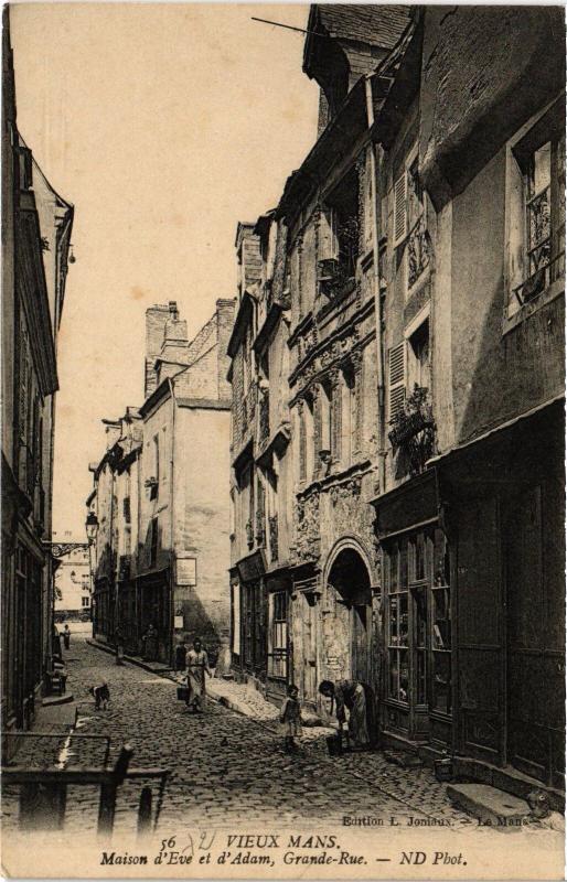 Carte postale ancienne Le Mans Maison d'Eve et d'Adam au Mans