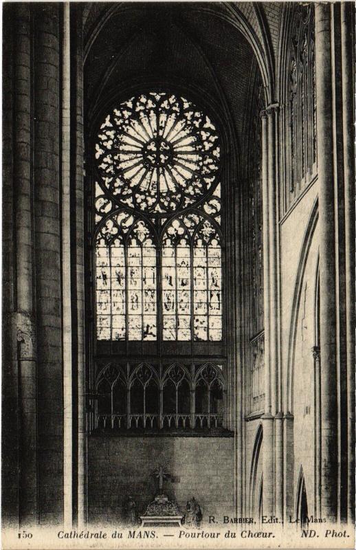 Carte postale ancienne Le Mans la Cathedrale Pourtour du Choeur au Mans