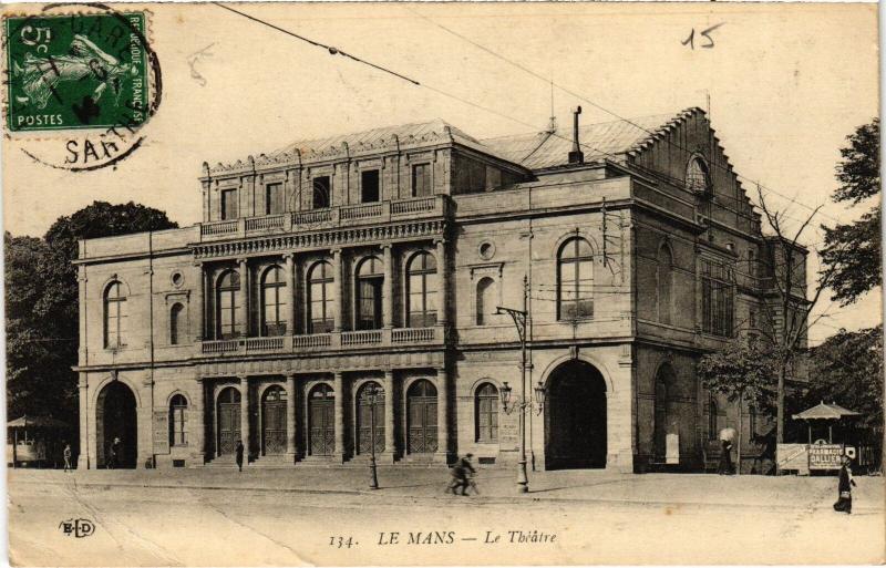 Carte postale ancienne Le Mans le Theatre au Mans