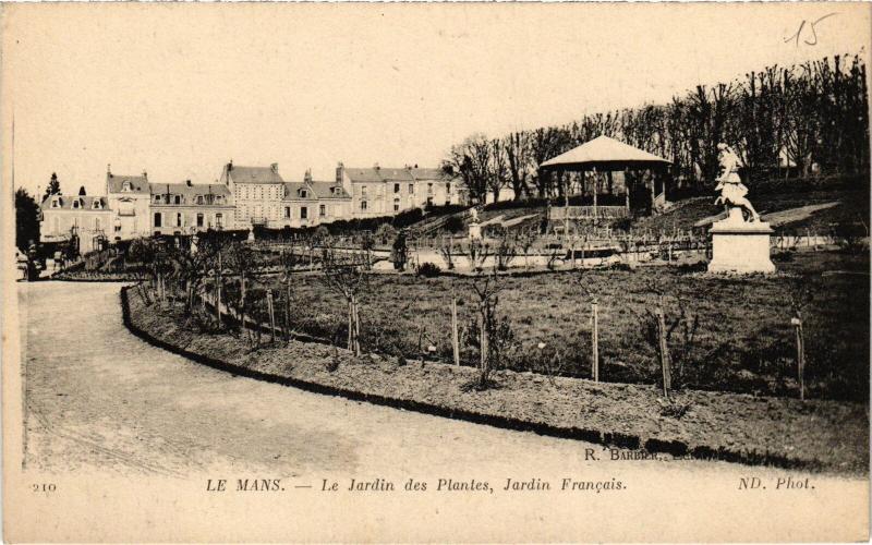 Carte postale ancienne Le Mans Jardin des Plantes au Mans