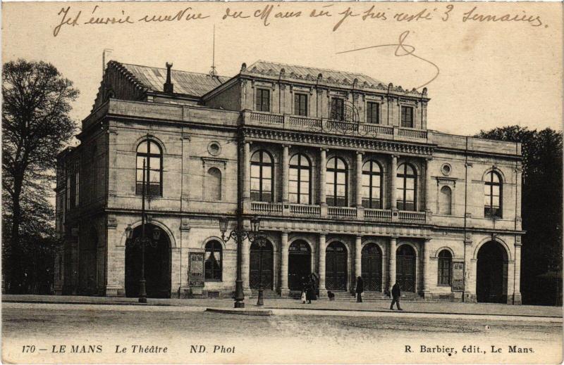 Carte postale ancienne Le Mans le Theatre au Mans