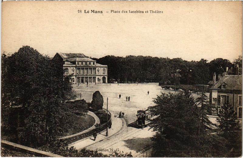 Carte postale ancienne Le Mans Place des Jacobins au Mans