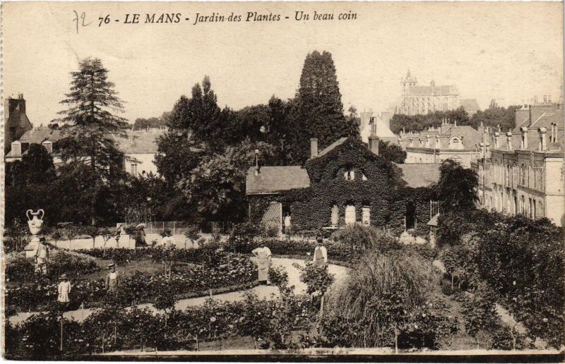Carte postale ancienne Le Mans Jardin des Plantes au Mans