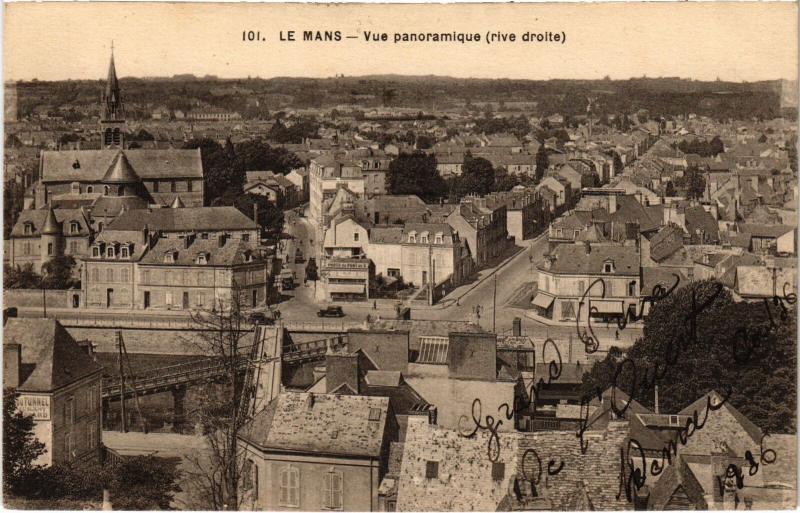 Carte postale ancienne Le Mans vue panoramique au Mans