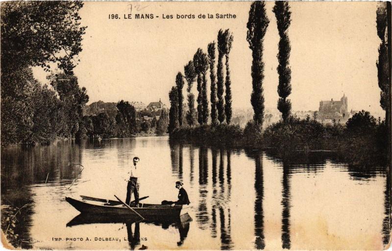 Carte postale ancienne Le Mans les bords de la Sarthe au Mans