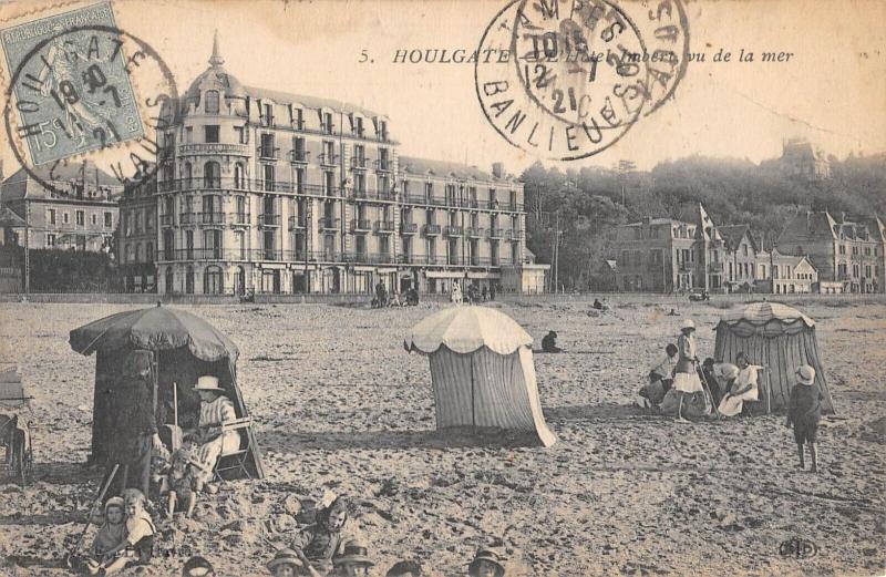 Carte postale ancienne Houlgate - L'Hotel Imbert Vu De La Mer à Houlgate