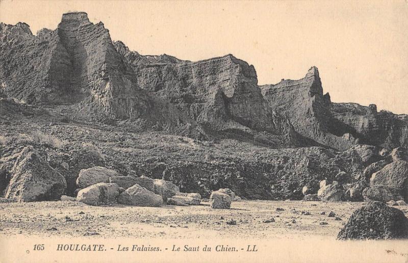 Carte postale ancienne Houlgate - Les Falaises - Le Saut Du Chien à Houlgate