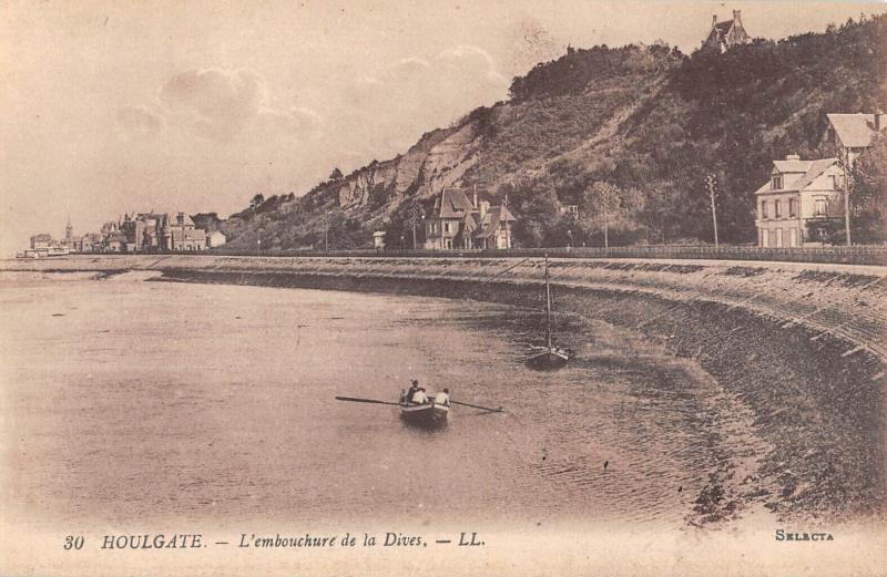 Carte postale ancienne Houlgate - L'Embouchure De La Dives à Houlgate