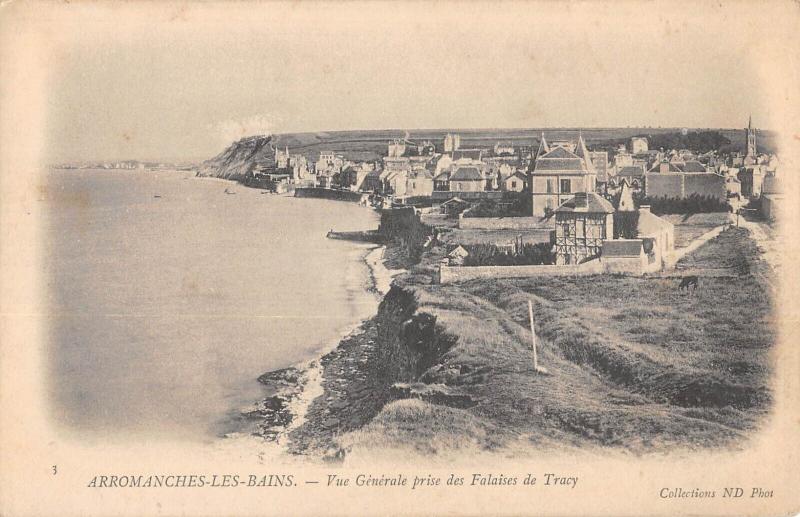 Carte postale ancienne Arromanches Les Bains - Vue Generale Prise Des Falaises De Tracy à Arromanches-les-Bains