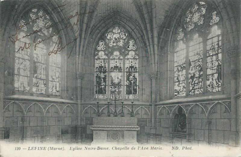 Carte postale ancienne Eglise Notre Dame. Chapelle de l'Ave Maria à L'Épine