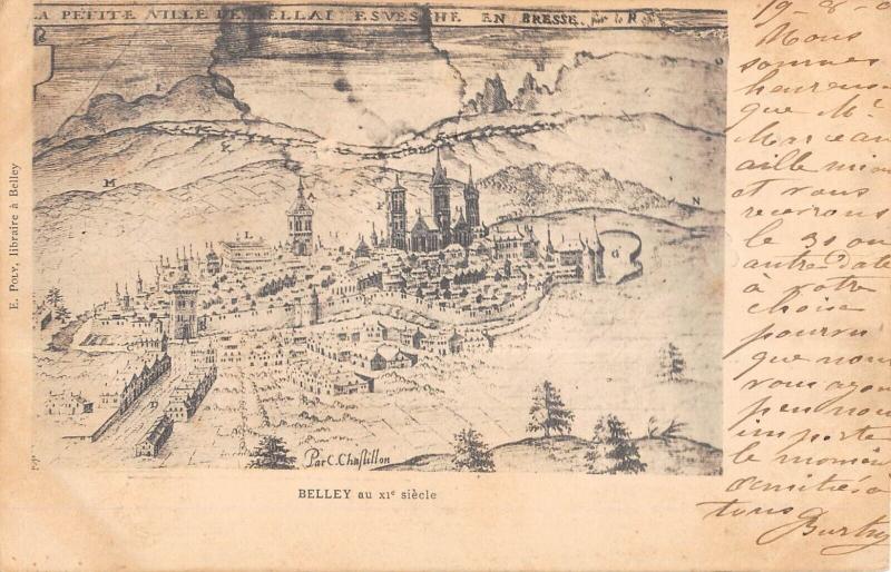 Carte postale ancienne Belley Au XIe Siecle à Belley
