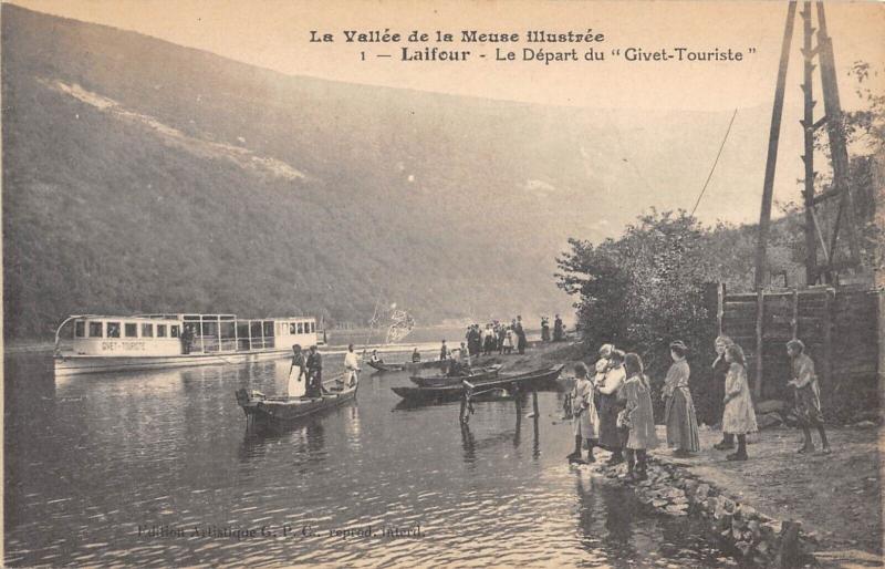 Carte postale ancienne Laifour - Le Depart Du Givet Touriste à Laifour