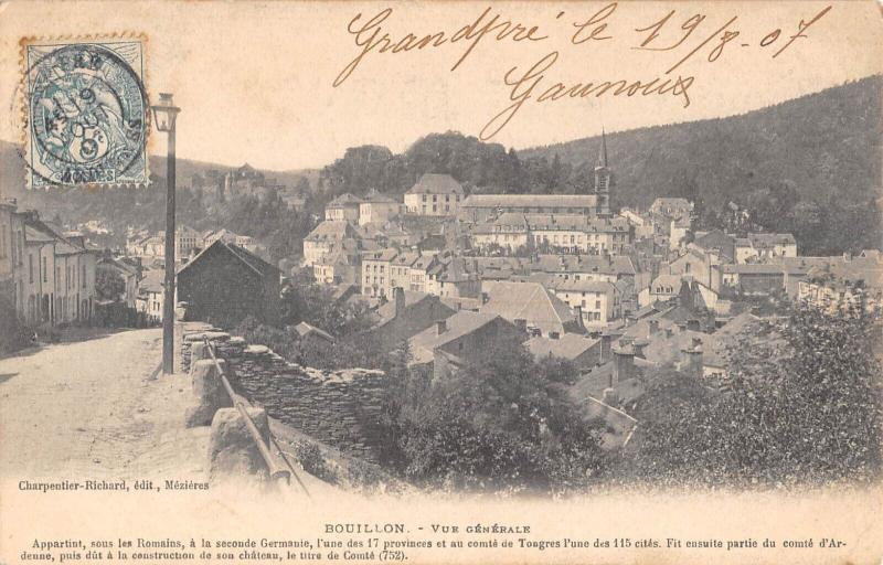 Carte postale ancienne Bouillon - Vue Generale