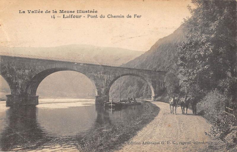 Carte postale ancienne Laifour - Pont Du Chemin De Fer à Laifour