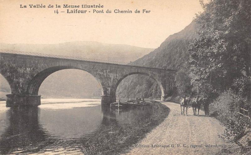 Carte postale ancienne Laifour - Pont Du Chemin De Fer à Laifour