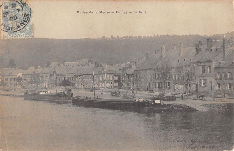 Carte postale ancienne Vallee De La Meuse - Fumay - Le Port à Fumay