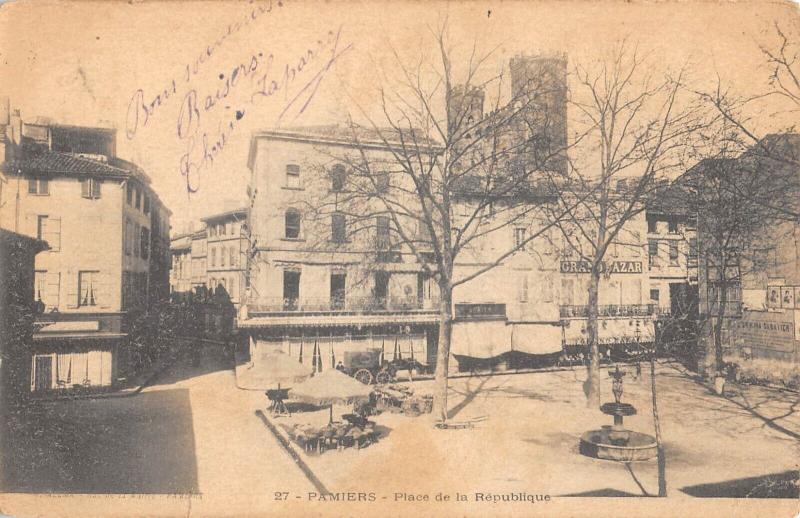 Carte postale ancienne Pamiers - Place De La Republique à Pamiers