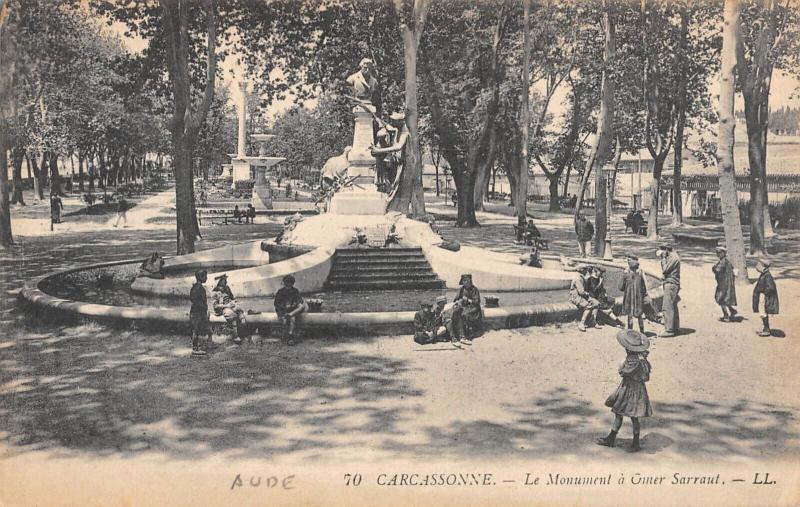 Carte postale ancienne Carcassonne - Le Monument A Omer Sarraut à Carcassonne