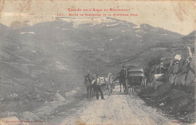 Carte postale ancienne Route De Conozouls Et La Montagne Rase