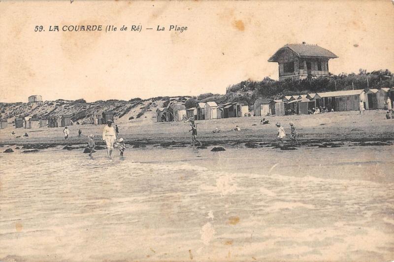 Carte postale ancienne La Couarde - Ile De Re - La Plage