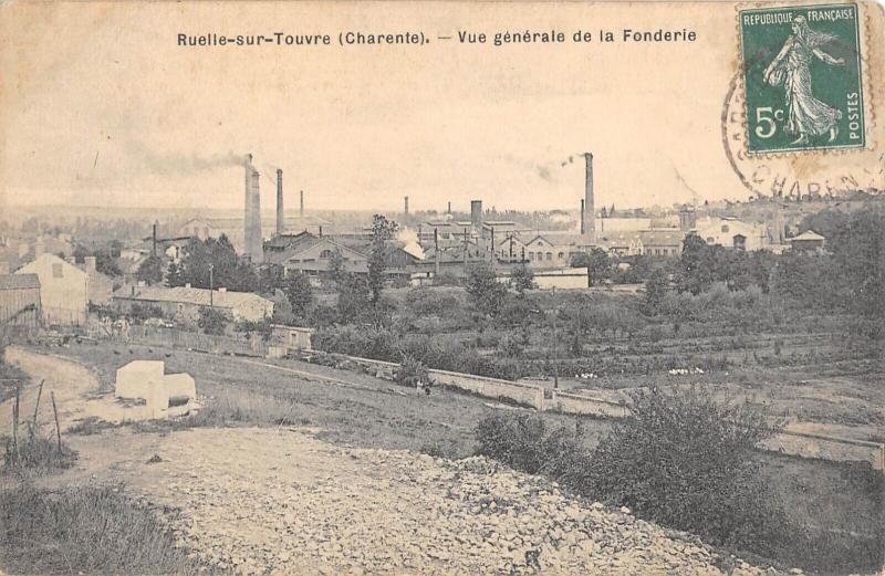 Carte postale ancienne Ruelle Sur Touvre - Vue Generale De La Fonderie à Ruelle-sur-Touvre