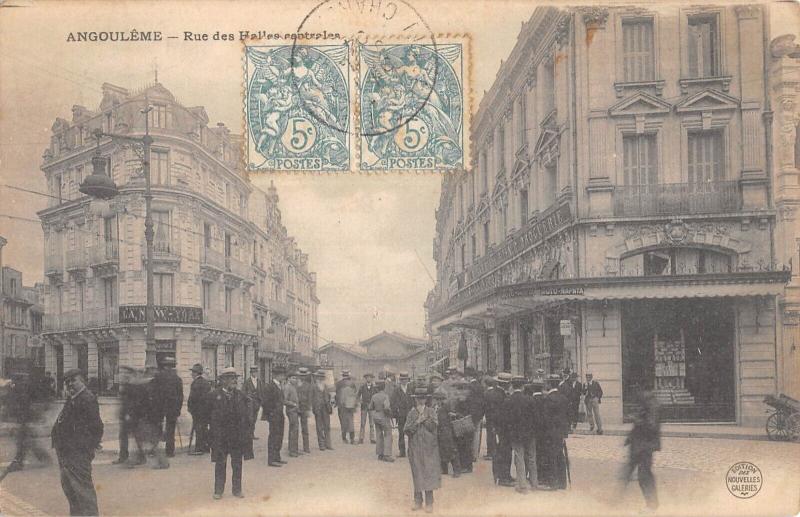 Carte postale ancienne Angouleme - Rue Des Halles Centrales à Angoulême