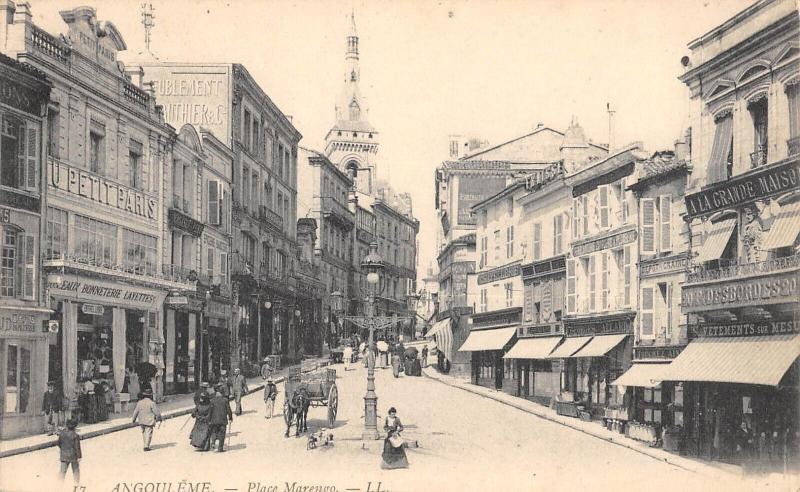 Carte postale ancienne Angouleme - Place Marengo à Angoulême