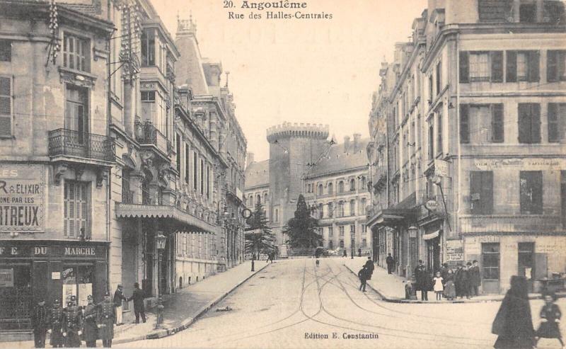 Carte postale ancienne Angouleme - Rue Des Halles Centrales à Angoulême