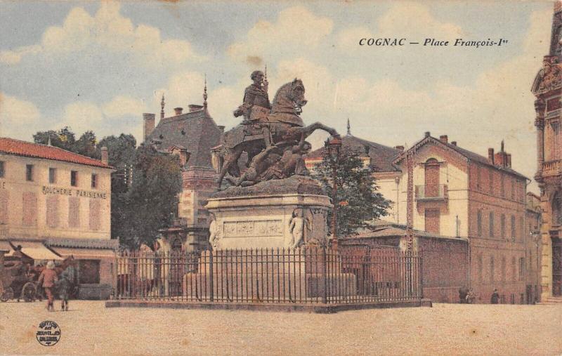 Carte postale ancienne Cognac - Place Francois 1ER à Cognac