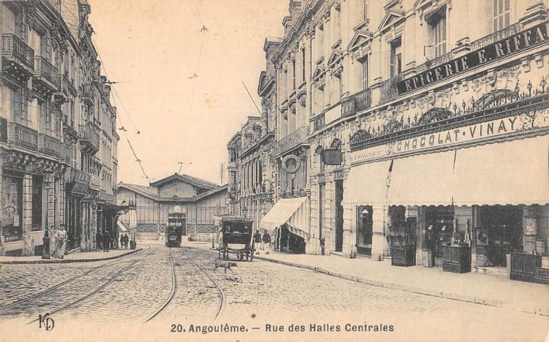 Carte postale ancienne Angouleme - Rue Des Halles Centrales à Angoulême