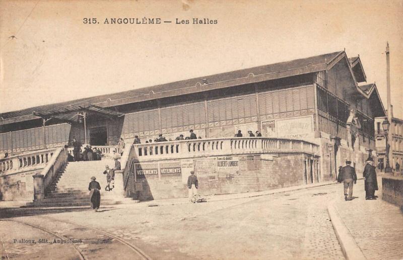 Carte postale ancienne Angouleme - Les Halles à Angoulême