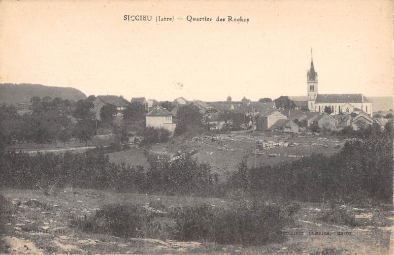 Carte postale ancienne Siccieu - Quartier Des Roches à Roche