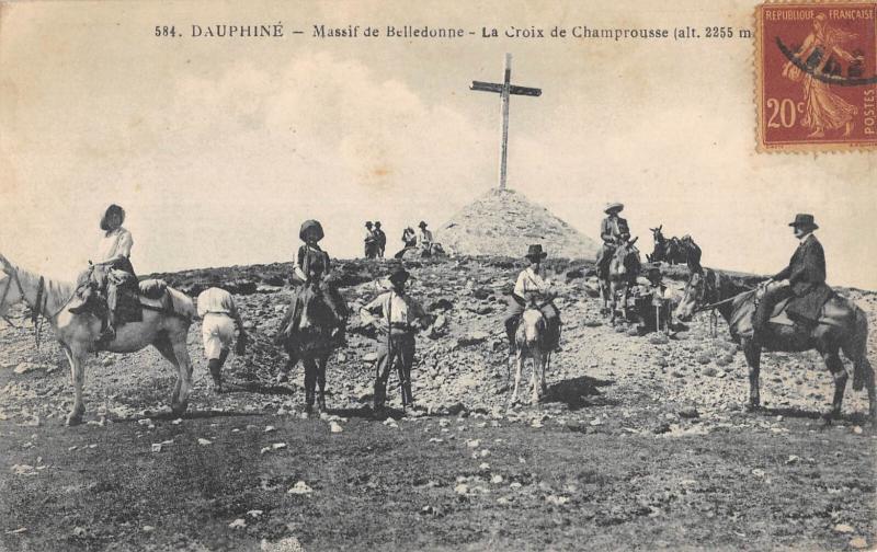 Carte postale ancienne Massif De Belledonne - La Croix De Champrousse