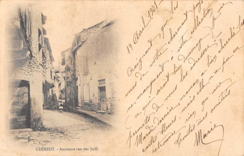Carte postale ancienne Cremieu - Ancienne Rue Des Juifs à Crémieu