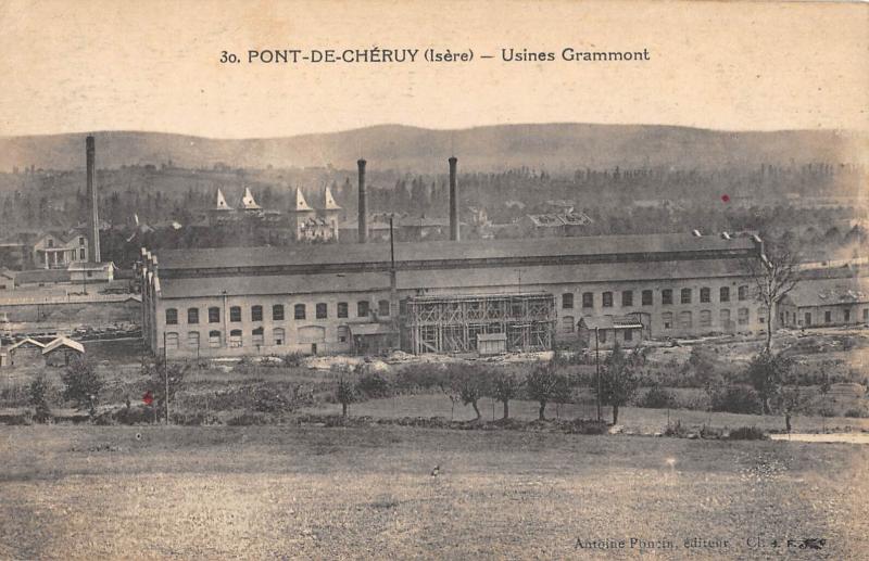 Carte postale ancienne Pont De Cheruy - Usines Grammont à Pont-de-Chéruy