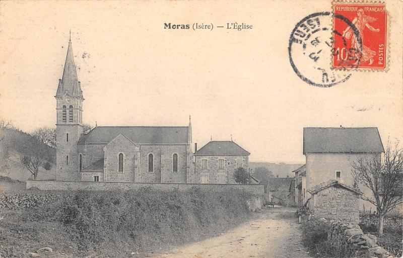Carte postale ancienne Moras - L'Eglise à Moras