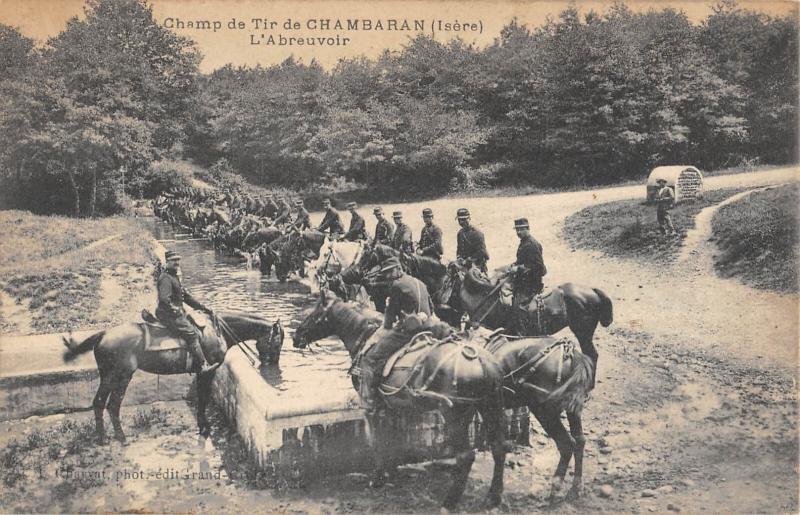 Carte postale ancienne Champ De Tir De Chambaran - L'Abreuvoir