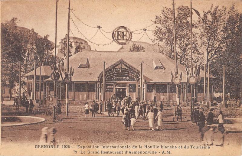 Carte postale ancienne Grenoble - Exposition De La Houille Blanche - Restaurant D'Armenonville à Grenoble