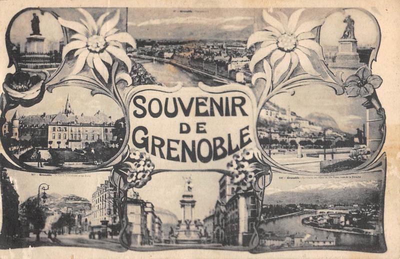 Carte postale ancienne Souvenir De Grenoble à Grenoble