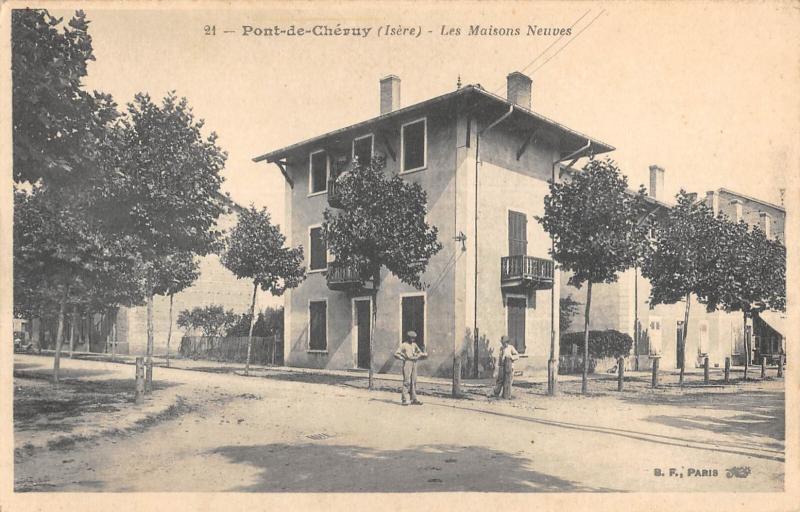 Carte postale ancienne Pont De Cheruy - Les Maisons Neuves à Pont-de-Chéruy