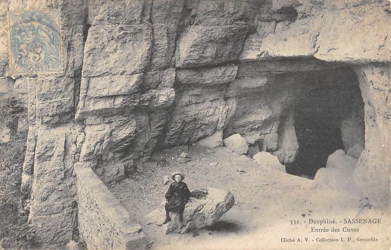 Carte postale ancienne Dauphine - Sassenage - Entree Des Cuves à Sassenage